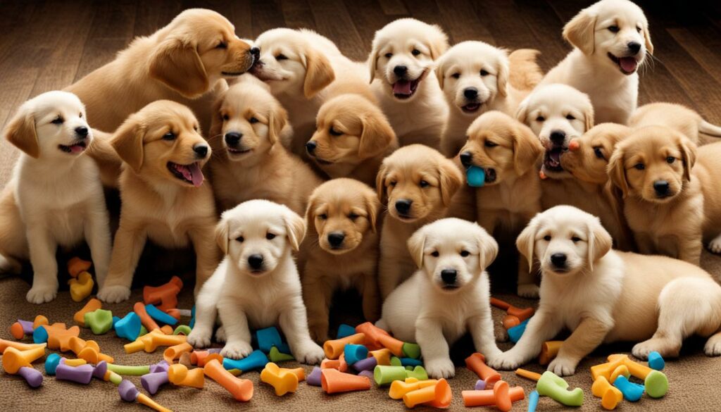 Perros comiendo Nylabones