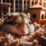 Hámster con ojos cerrados o pegajosos