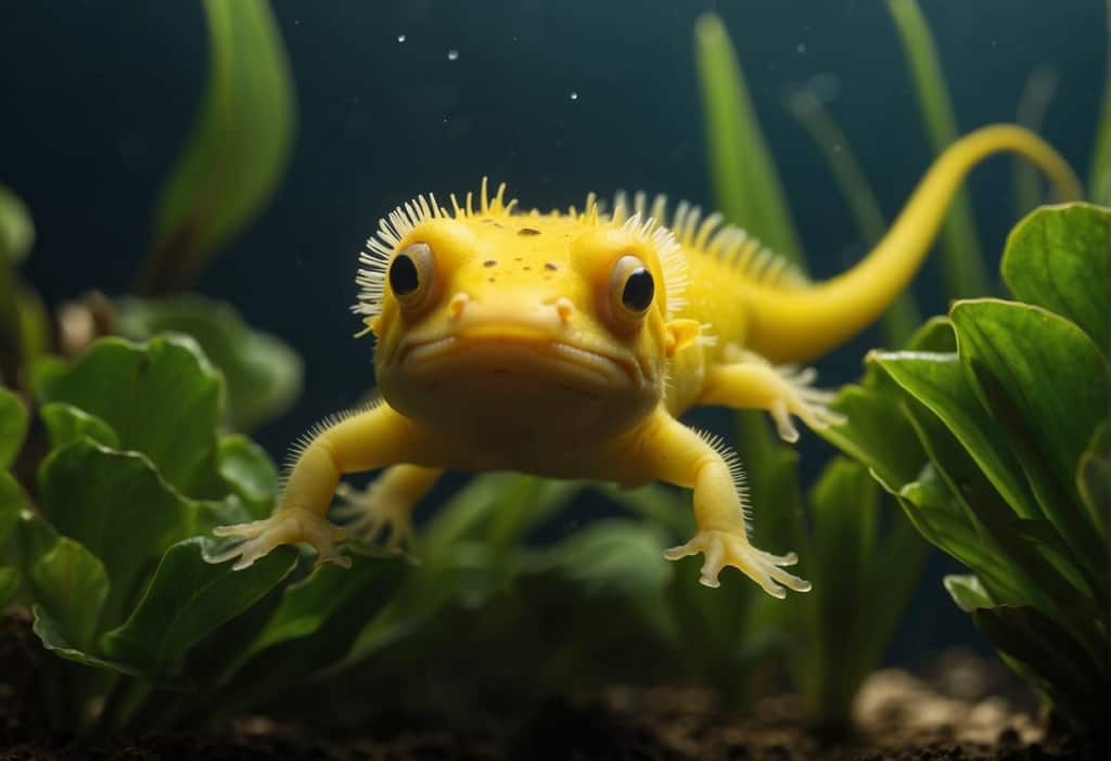 Axolotl amarillo: Rareza y cuidados esenciales 2 Axolotl amarillo