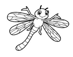 libelula infantil colorear