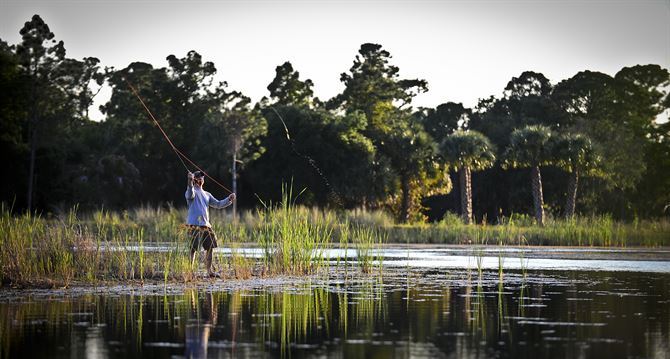 Pesca con caña a ras de fondo